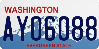 WA license plate AYO6088