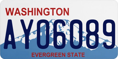 WA license plate AYO6089