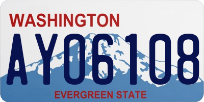 WA license plate AYO6108