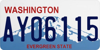 WA license plate AYO6115