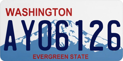 WA license plate AYO6126