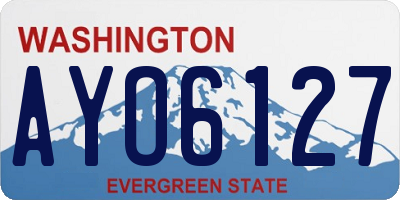 WA license plate AYO6127