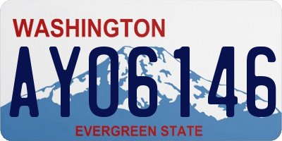 WA license plate AYO6146