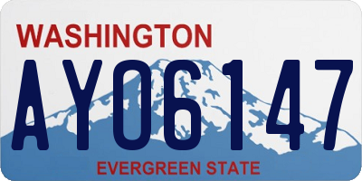 WA license plate AYO6147