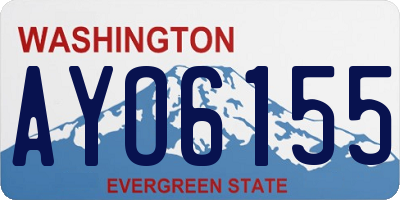 WA license plate AYO6155