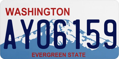 WA license plate AYO6159