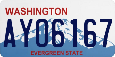 WA license plate AYO6167