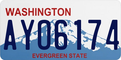 WA license plate AYO6174