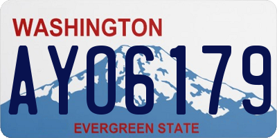 WA license plate AYO6179