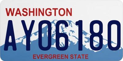 WA license plate AYO6180
