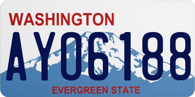 WA license plate AYO6188