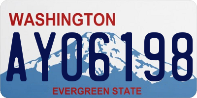 WA license plate AYO6198