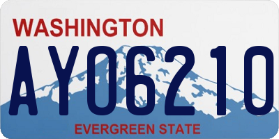 WA license plate AYO6210