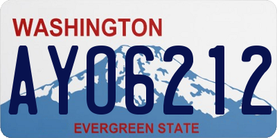 WA license plate AYO6212