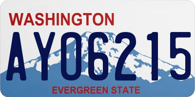 WA license plate AYO6215