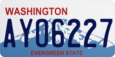 WA license plate AYO6227