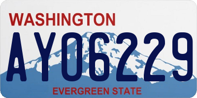 WA license plate AYO6229