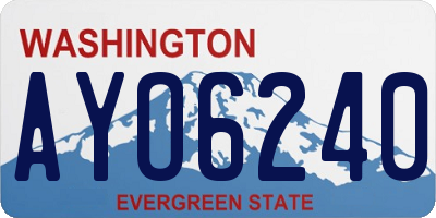 WA license plate AYO6240