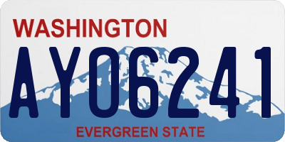 WA license plate AYO6241