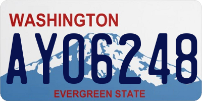 WA license plate AYO6248