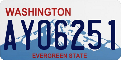 WA license plate AYO6251