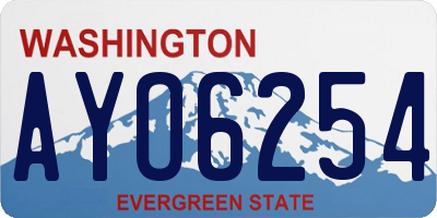 WA license plate AYO6254