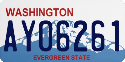 WA license plate AYO6261