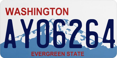 WA license plate AYO6264