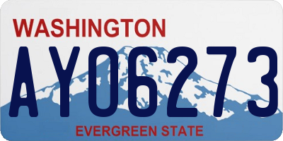 WA license plate AYO6273