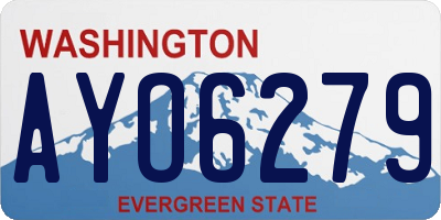 WA license plate AYO6279