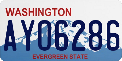 WA license plate AYO6286
