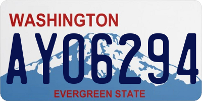WA license plate AYO6294
