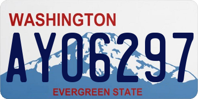 WA license plate AYO6297
