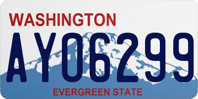WA license plate AYO6299
