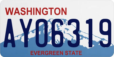 WA license plate AYO6319