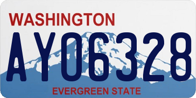 WA license plate AYO6328