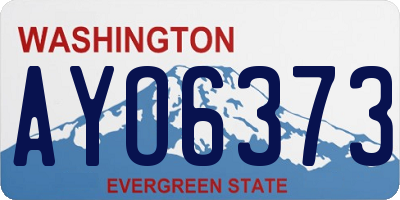 WA license plate AYO6373
