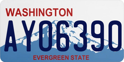 WA license plate AYO6390
