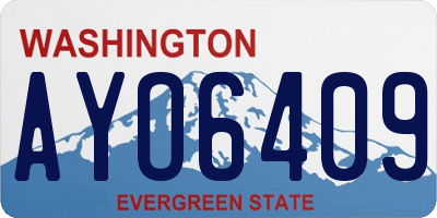 WA license plate AYO6409