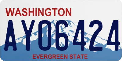 WA license plate AYO6424
