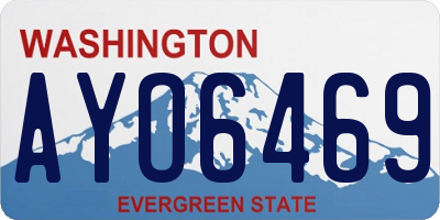WA license plate AYO6469