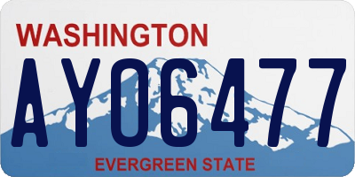 WA license plate AYO6477