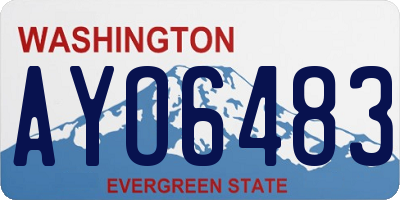 WA license plate AYO6483
