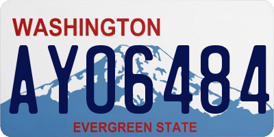 WA license plate AYO6484
