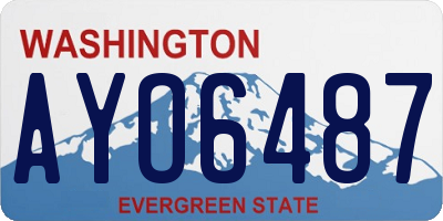 WA license plate AYO6487