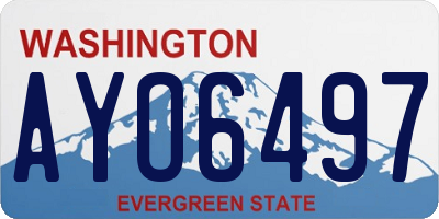 WA license plate AYO6497