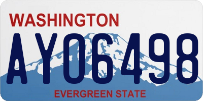 WA license plate AYO6498
