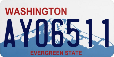 WA license plate AYO6511