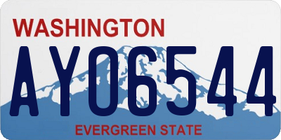WA license plate AYO6544