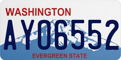 WA license plate AYO6552
